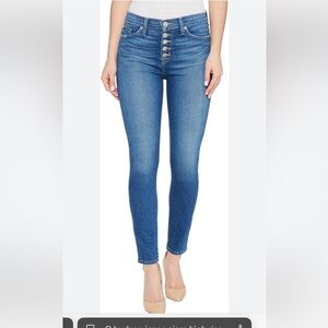 Hudson Jeans Ciara high rise crop exposed button jeans sz 30 NWOT